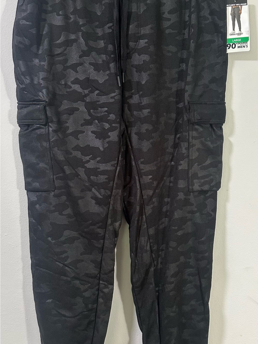 90 Degree By Reflex Black Camo Cargo Jogger Pants